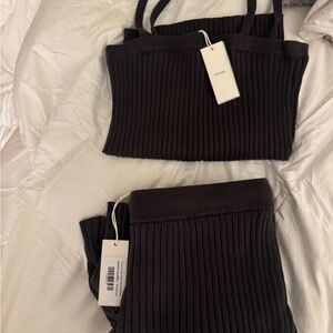 Madhappy Dark Brown Ribbed Knitwear